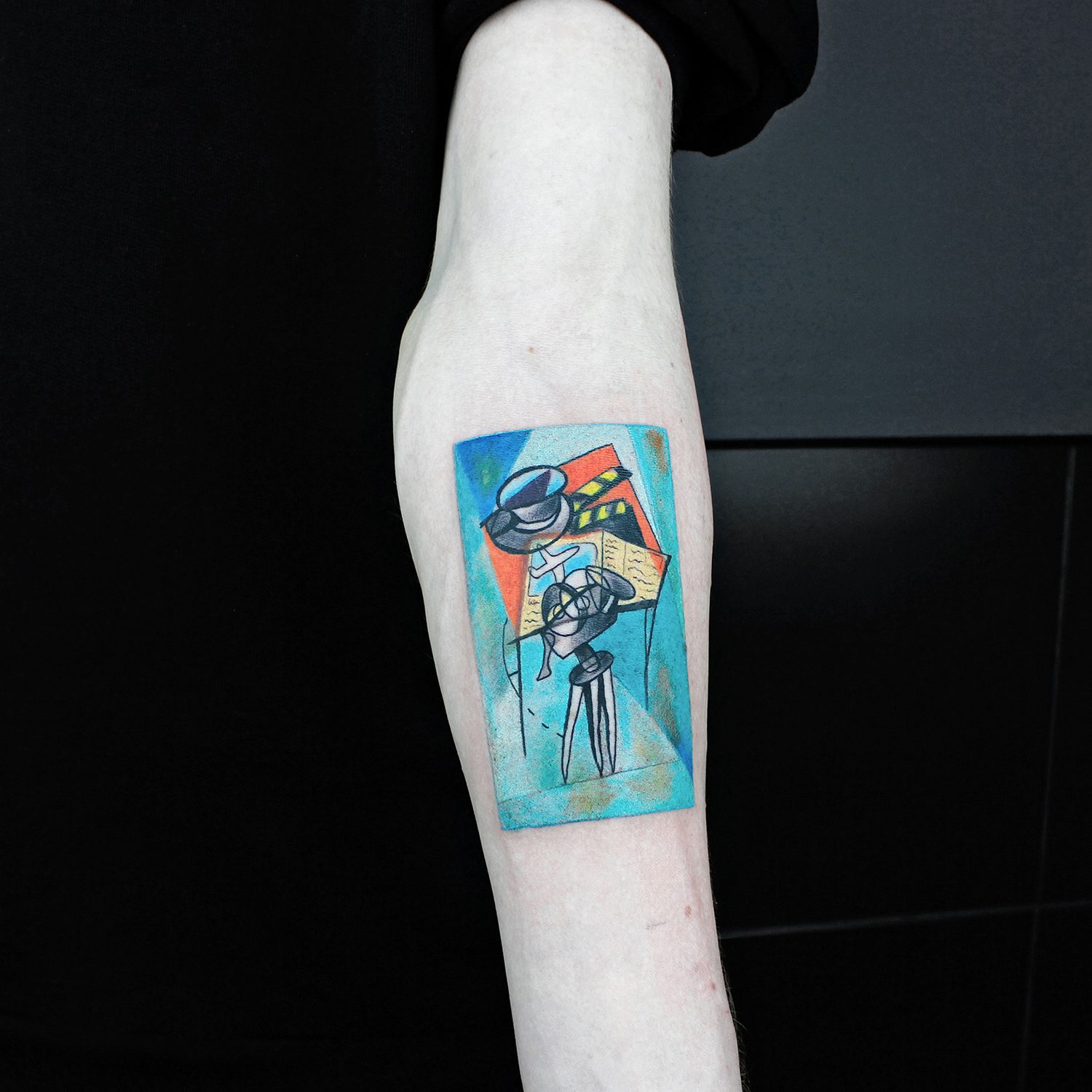 painterly tattoo on arm