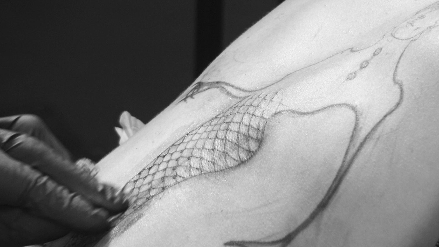 Mermaid tattoo at berlin tattoo convention