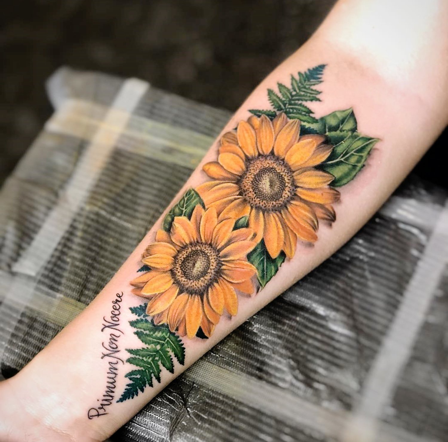 flowers tattoo done at van isle tattoo expo