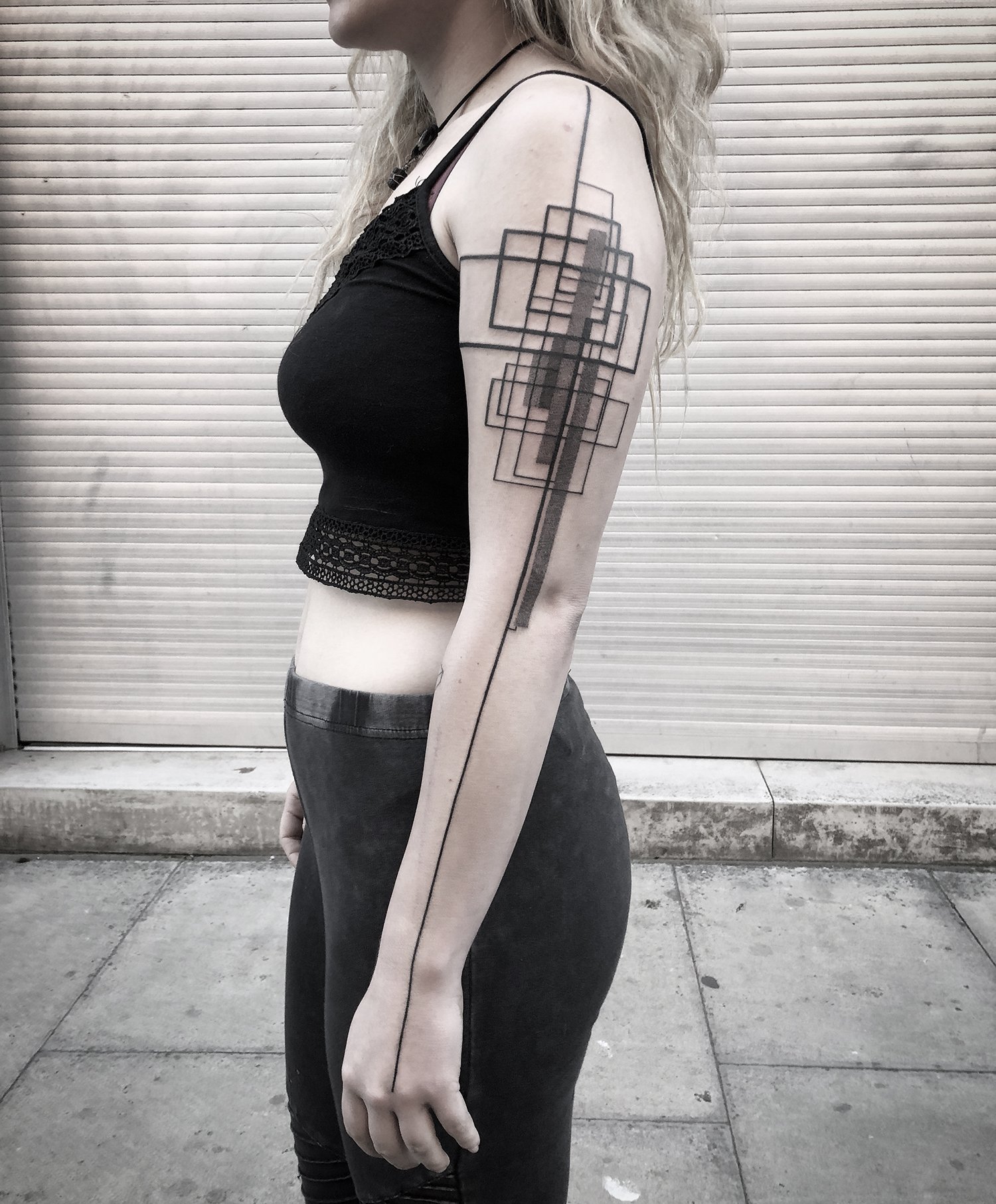 abstract geometric tattoo
