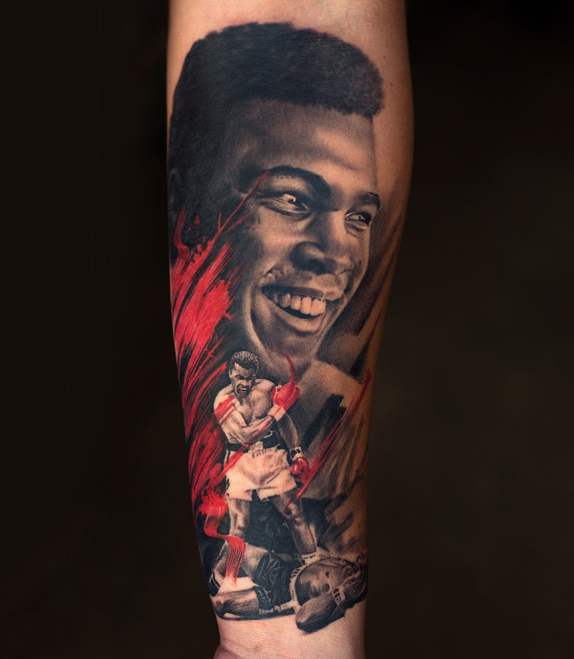 muhammad ali, boxer tattoo, tribute