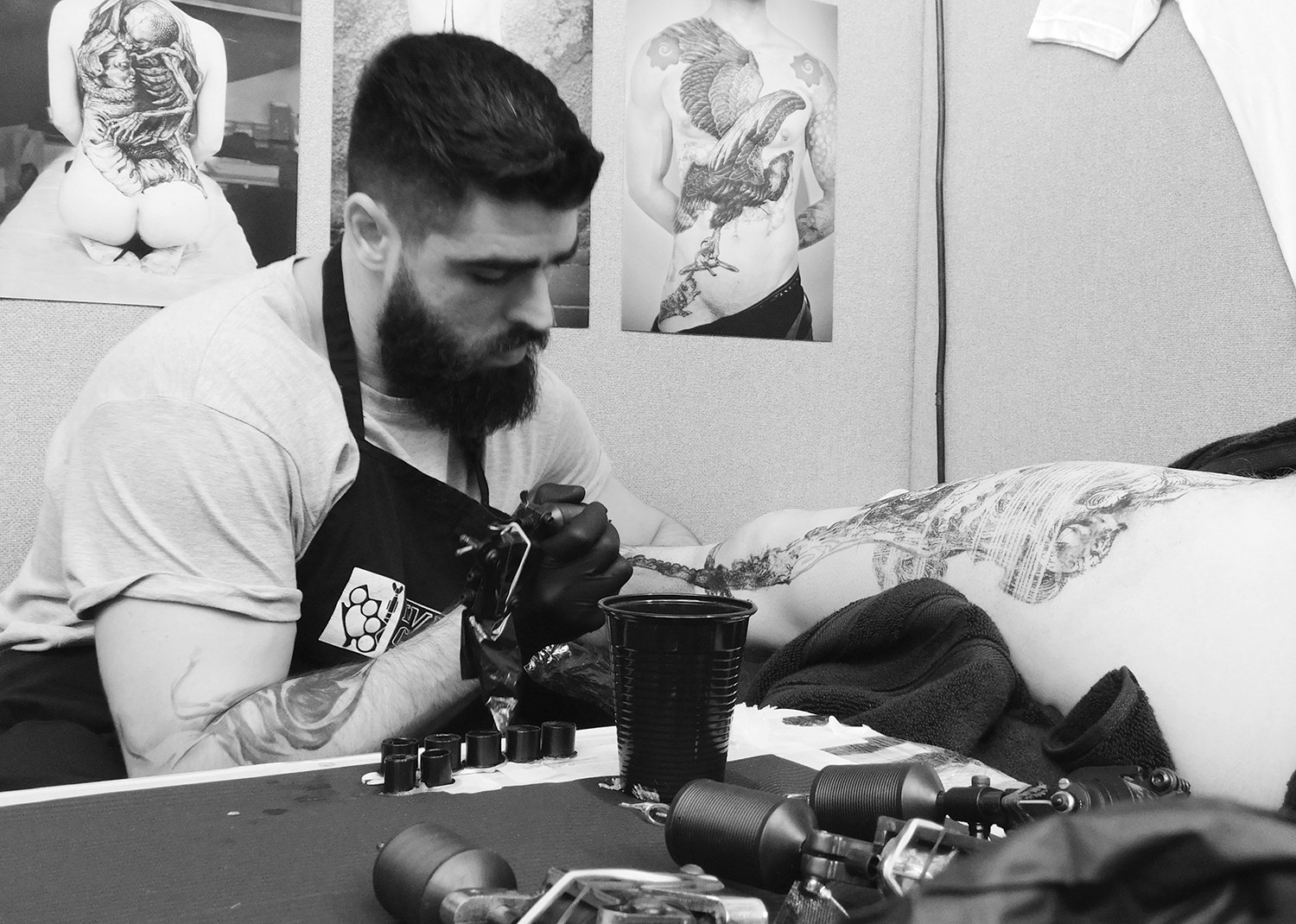 Federico Rabelo at tattoo convention