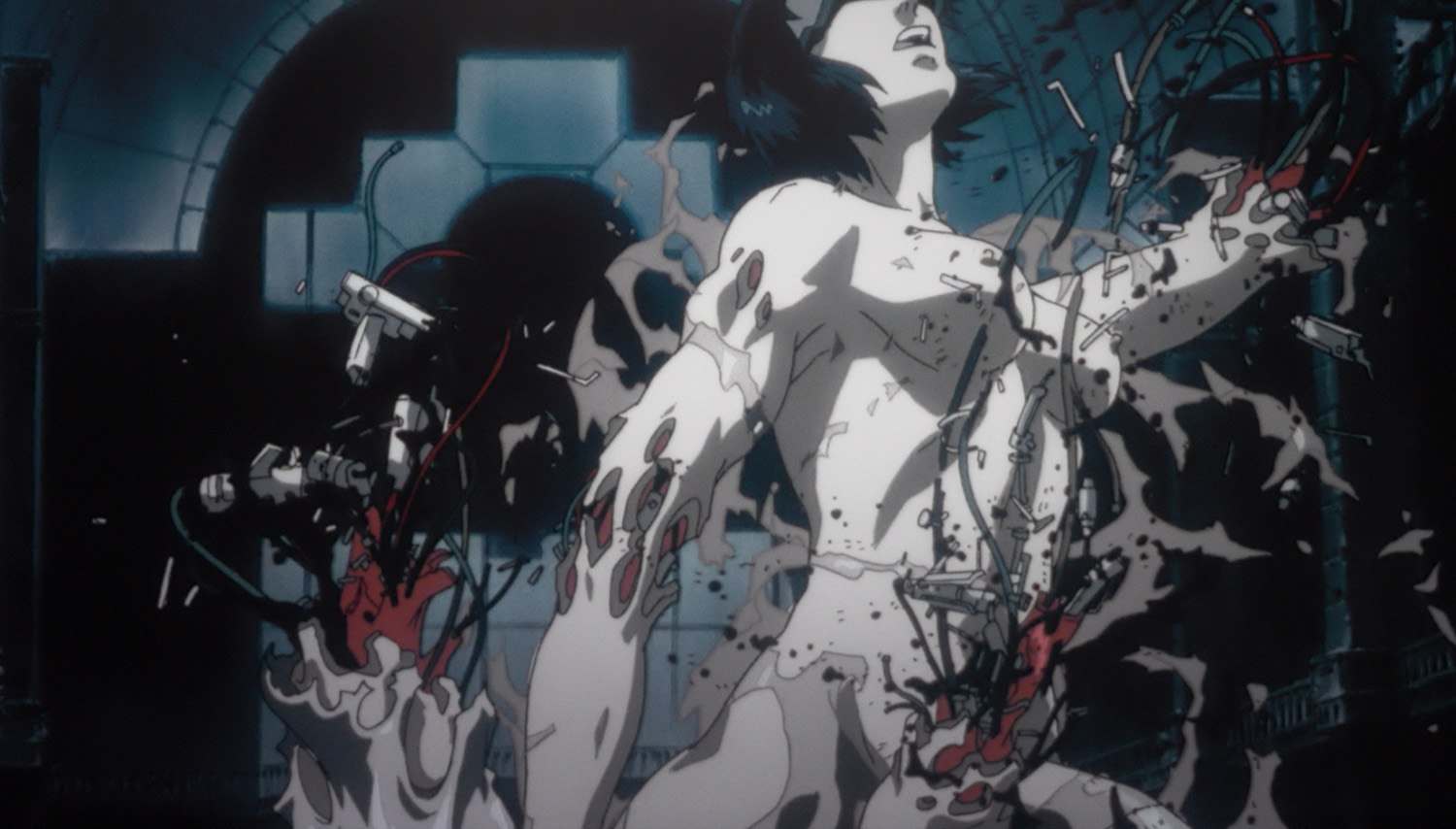 animated scene from Ghost in the Shell