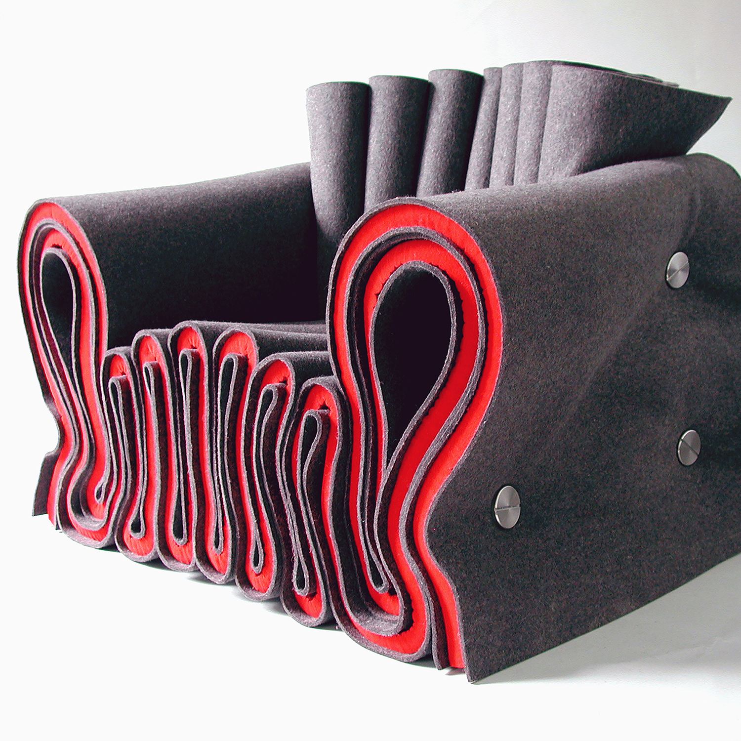 Joseph Felt Chair Seating by Lothar Windels