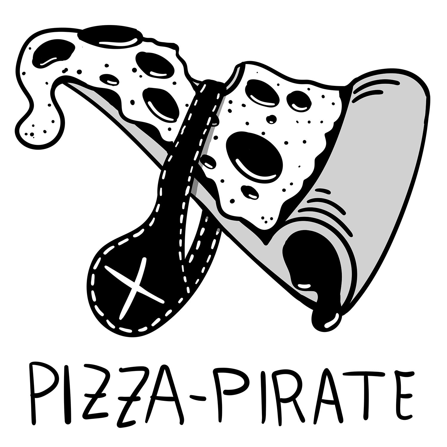 pirate pizza illustration