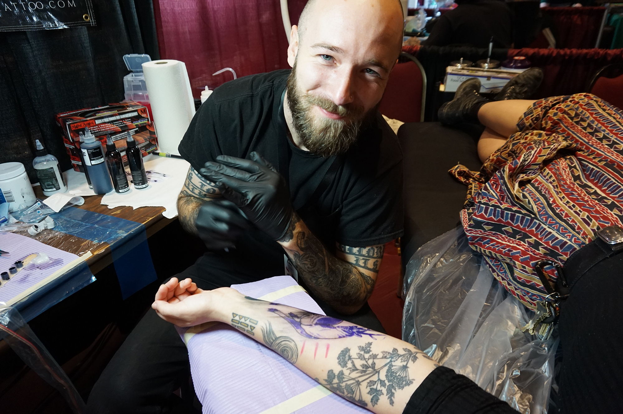 Above: Oakland-based tattooer Matt Leibowitz from Old Crow studio.