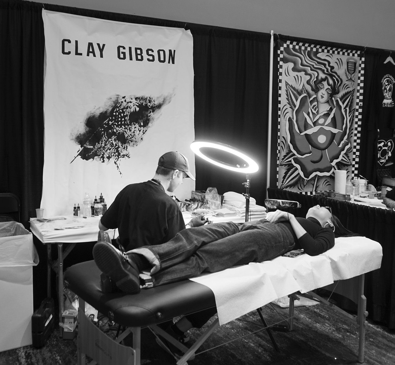 clay gibson tattooist at the burlingame event