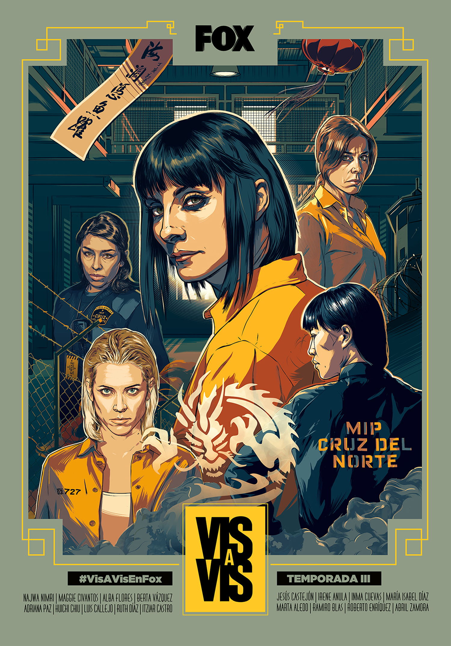 tv series poster, kill bill style, Vis a Vis Season 3 Posters Campaign by Fox Networks Group Spain