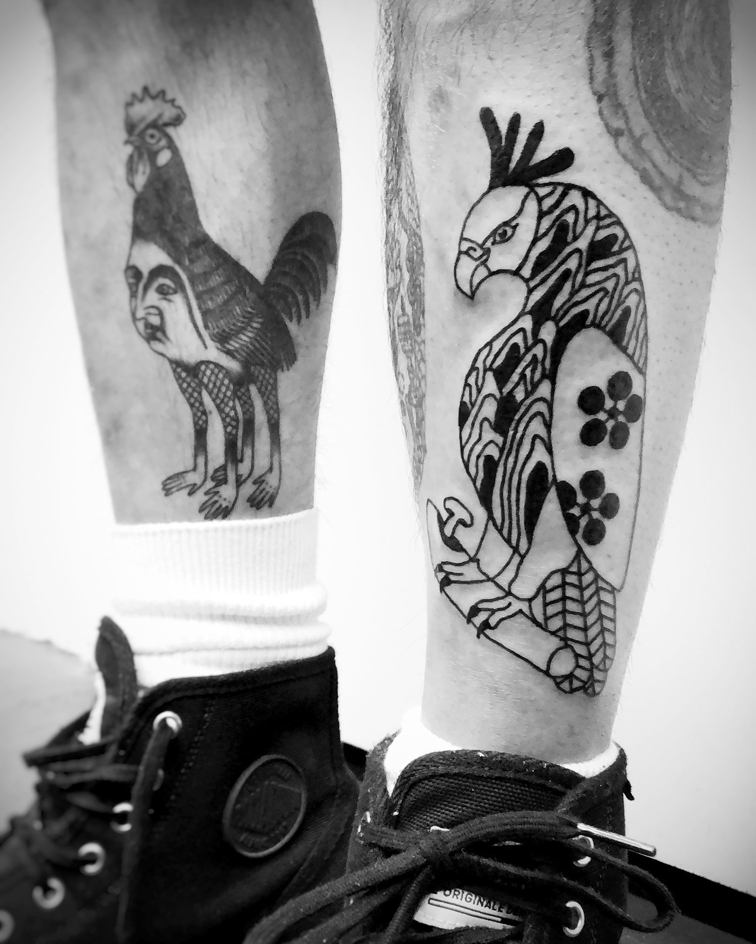 bird tattoo blackwork by noko, gakkin's daughter