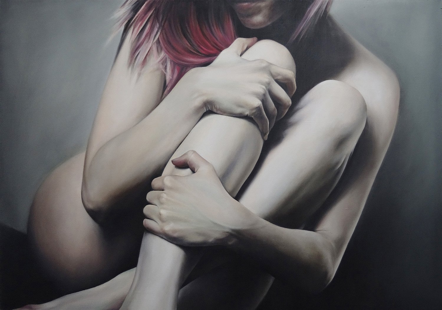 eating disorder, anorexia, Oil/canvas, 100x70, 2014, painting by yanina viland