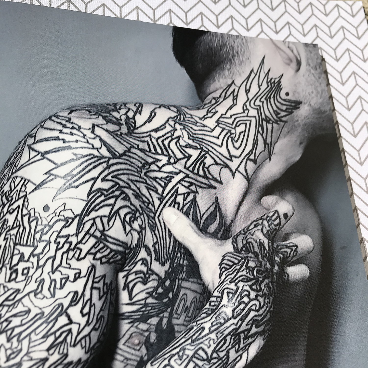 abstract, trance state tattoo by bakunista sect, in tatoo book by scene360 and Adriana de Barros