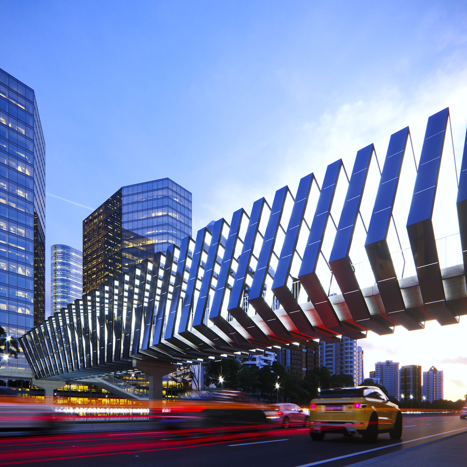 Solar Skywalks Energetic Activation of Footbridges by Peter Kuczia, modern architecture