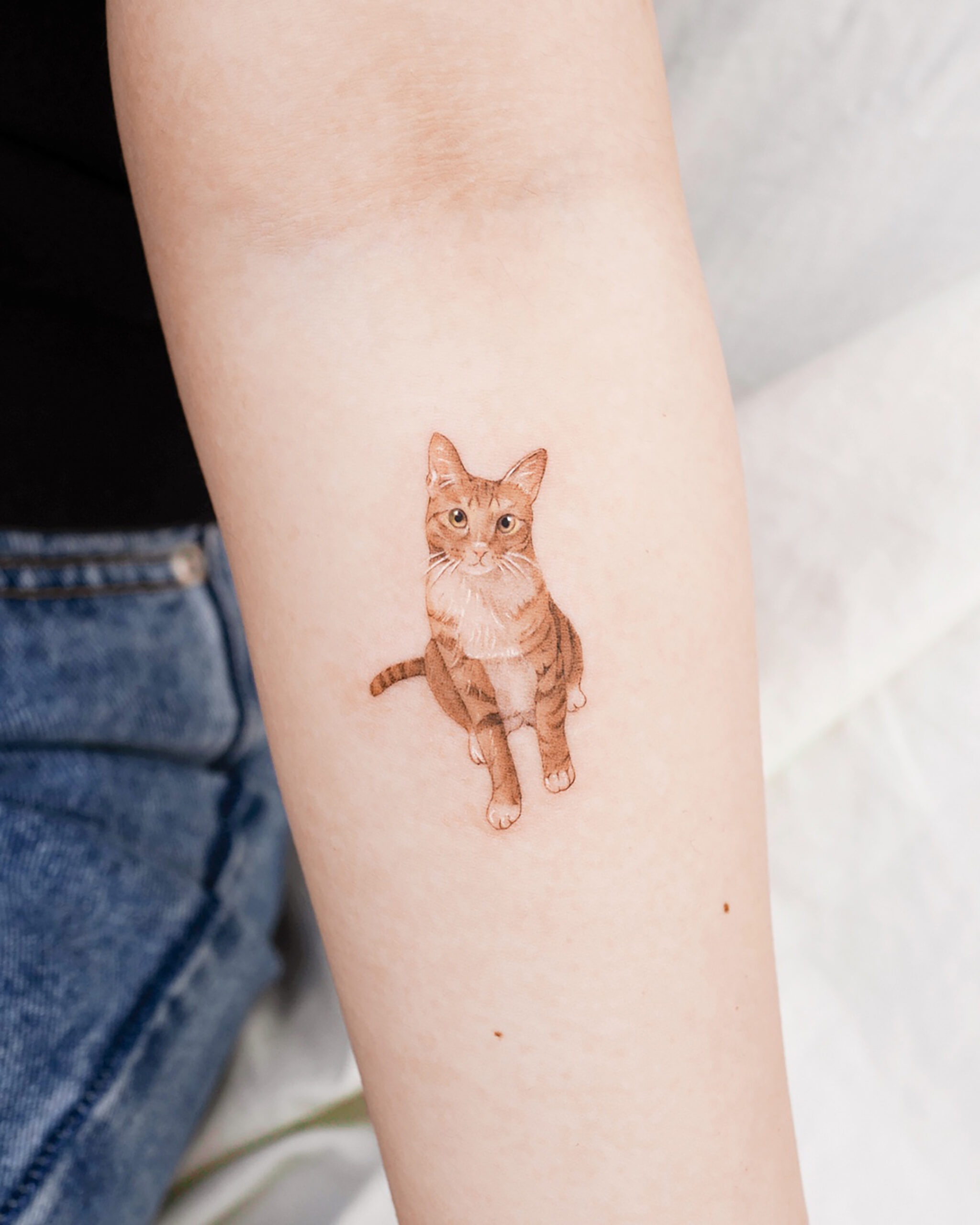 Cats are a sentimental subject for the Seoul tattooist