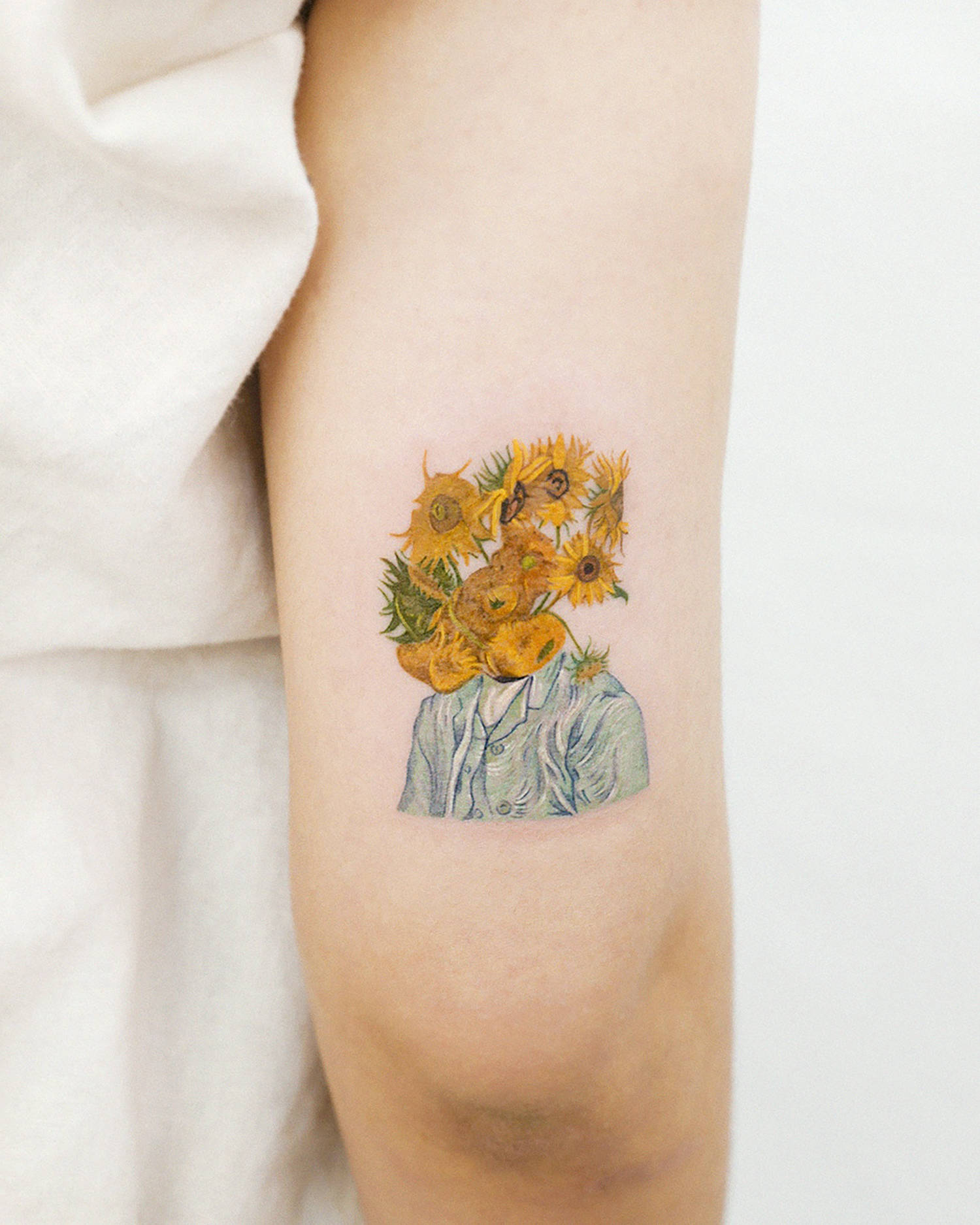 A tattoo influenced by van gogh self portrait