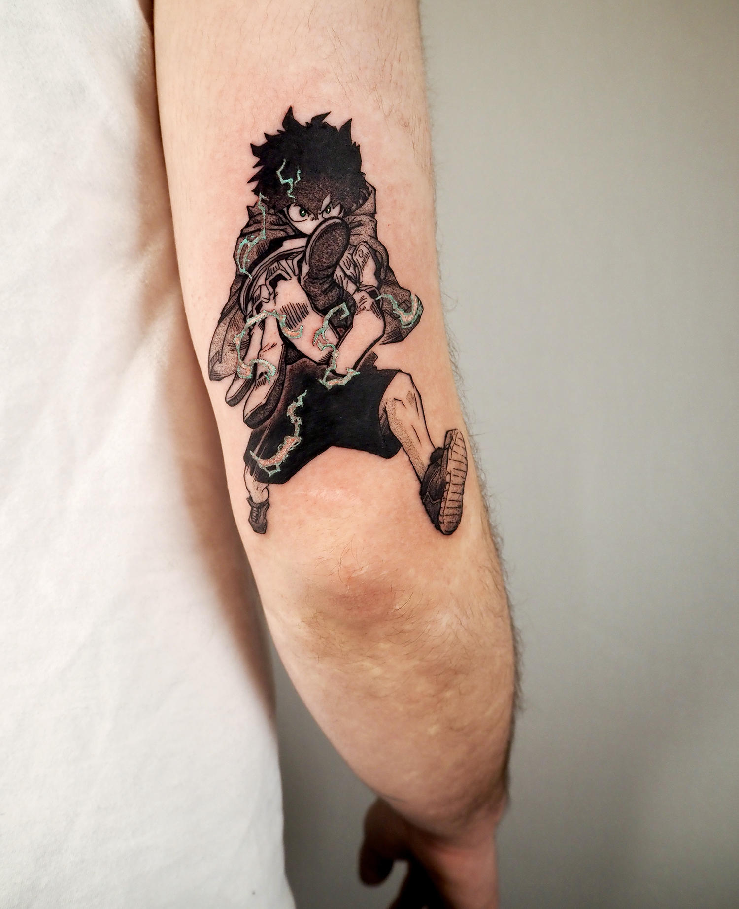 Hey folks. I currently have this menacing tattoo and want to add stuff  behind it, maybe a panel from the manga or something. I'm not sure. If  anyone could post pics or