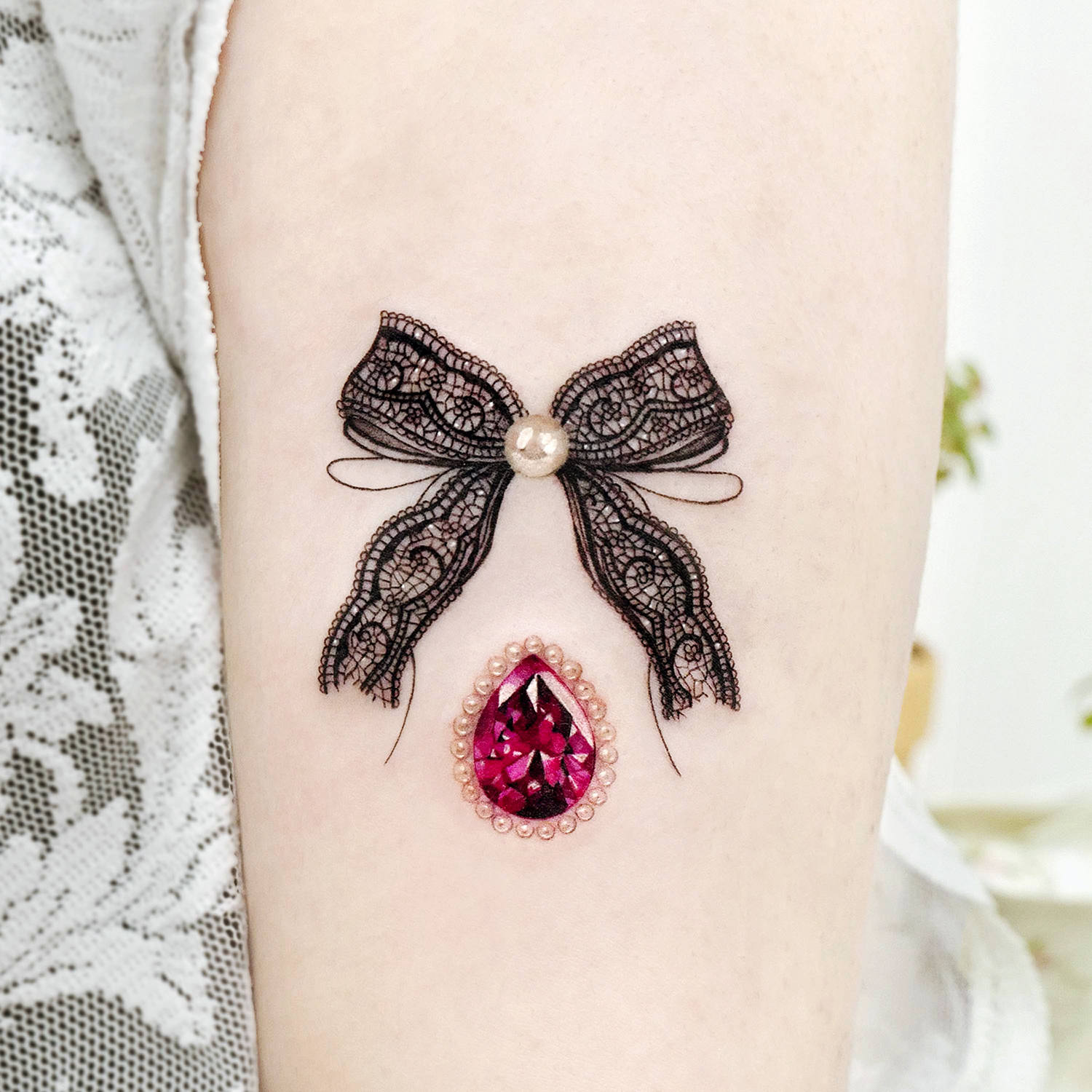 Celebrate Femininity With 50 Of The Most Beautiful Lace Tattoos Youve Ever  Seen  KickAss Things