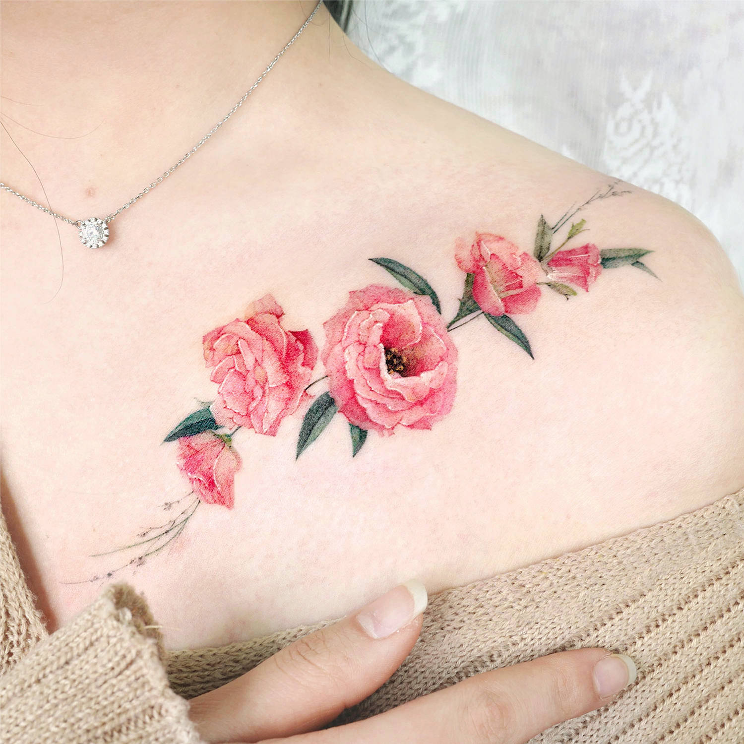 Flowers are a classic tattoo motif. 
