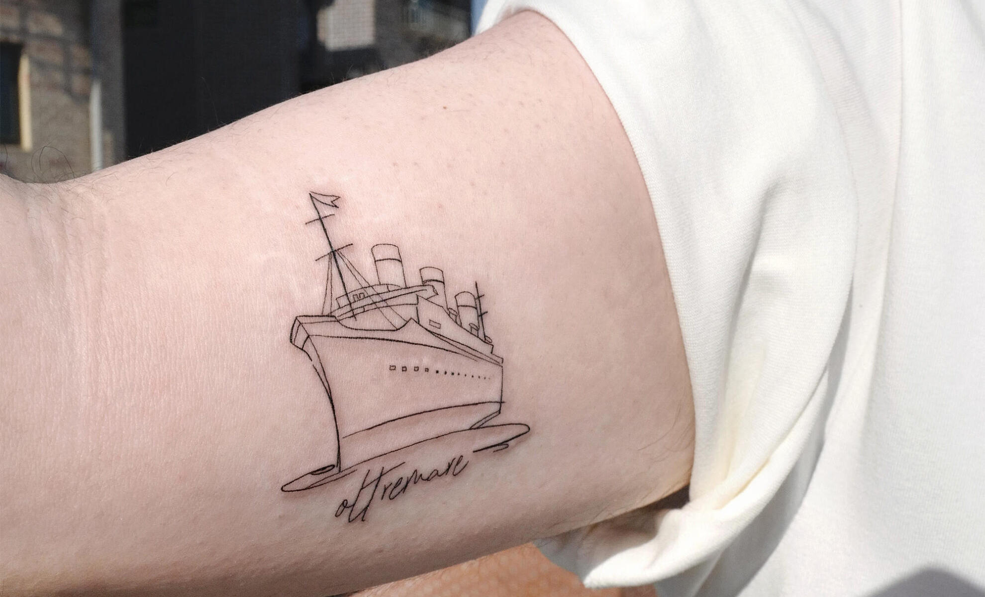ship tattoo by joojoo