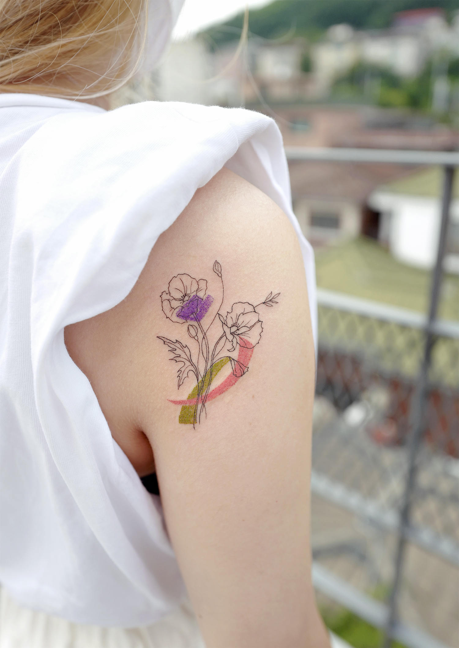 Garden Flower Temporary Tattoo Pack By Little Paisley Designs   notonthehighstreetcom