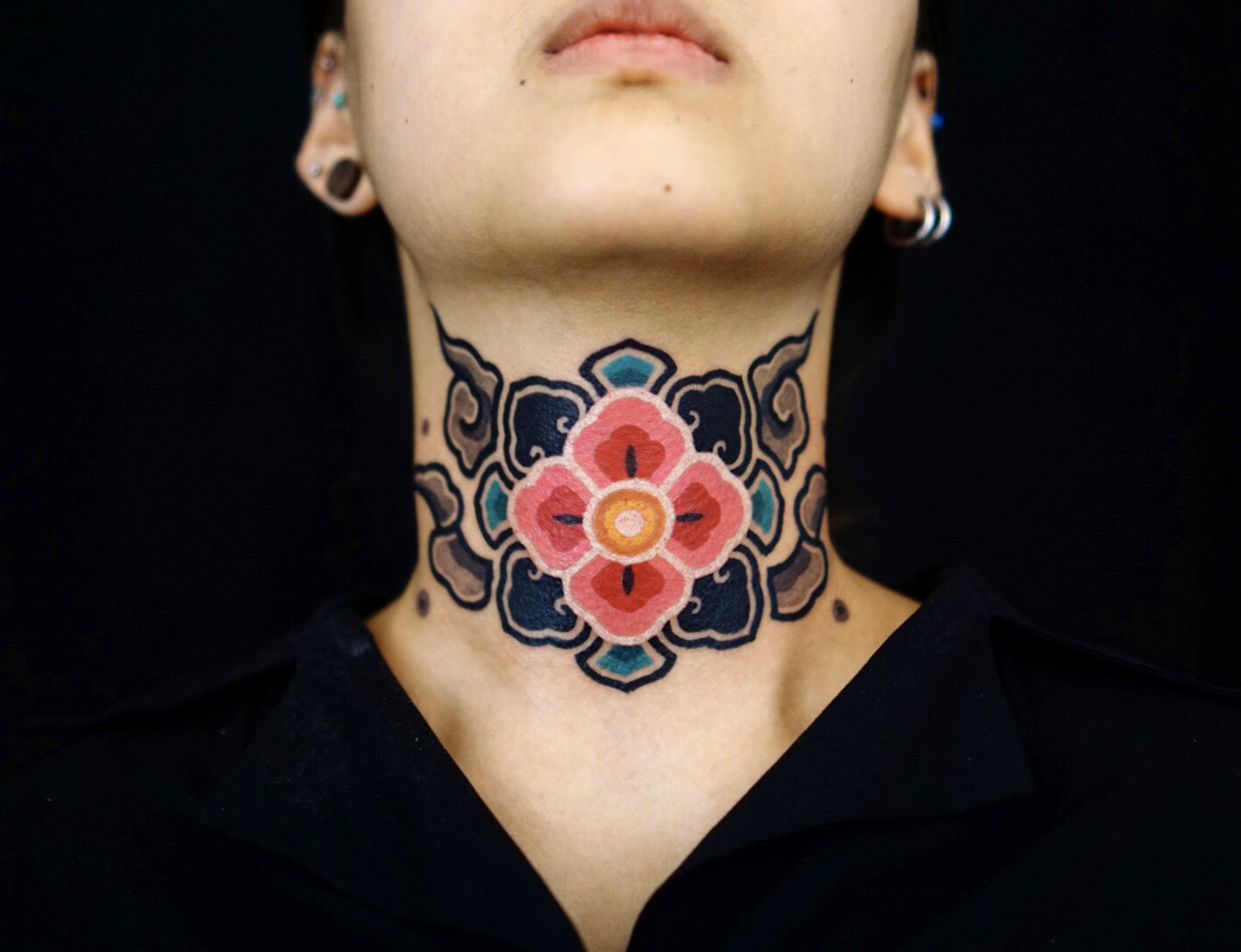 Top 89 about mandala neck tattoo super cool  indaotaonec