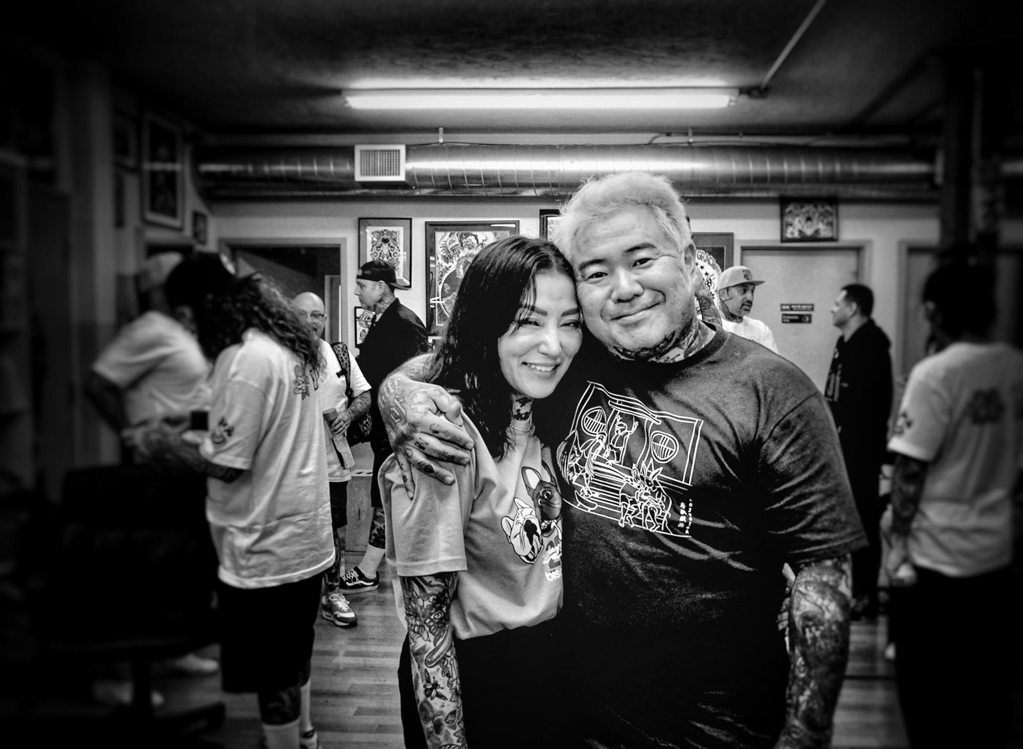 Molly and Takahiro Taki Kitamura, owners of state of grace tattoo studio in san jose california