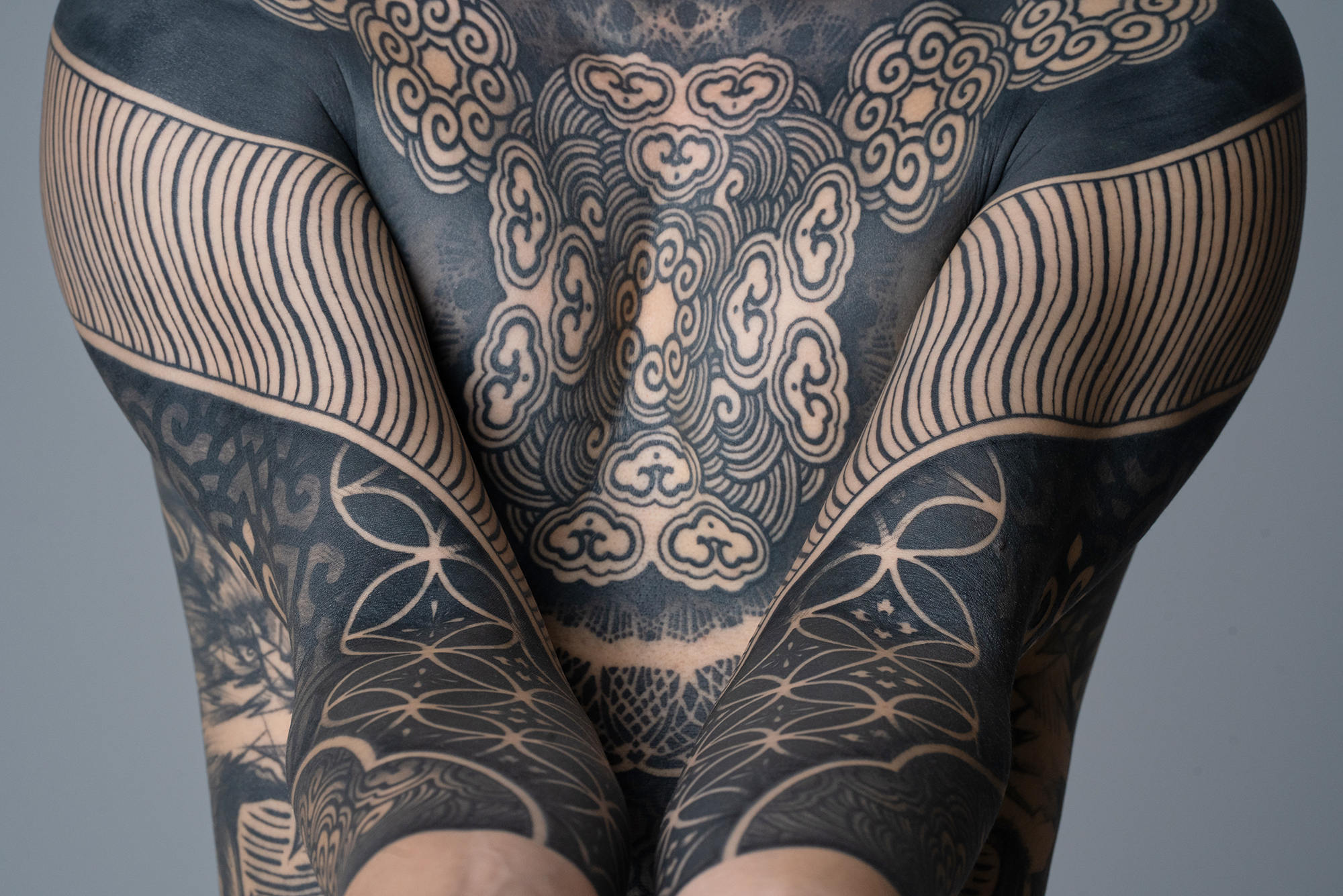 Ian Damien s torso artwork is noteworthy because of the use of subtle textures and dynamic patterns