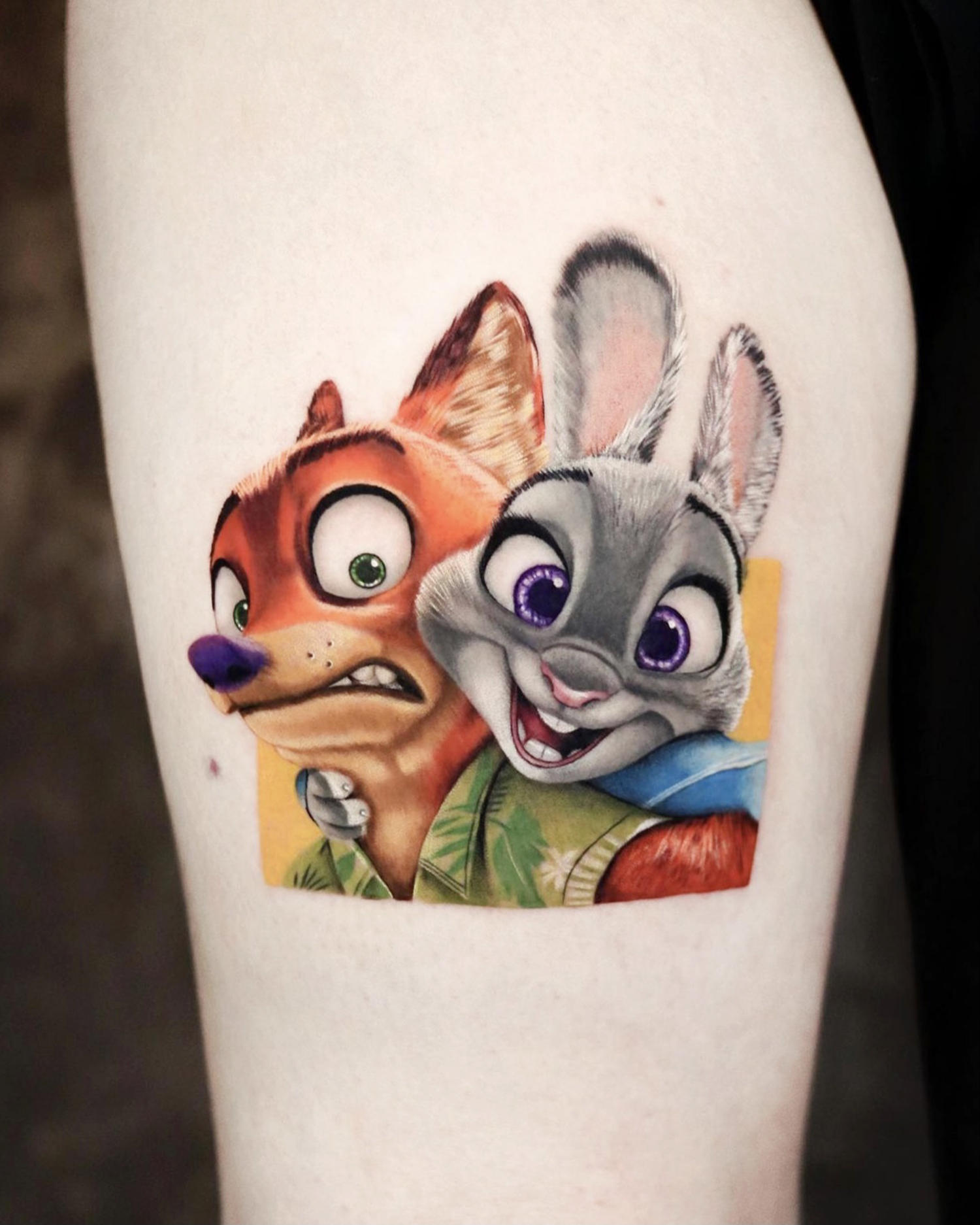 fox and rabbit -- The primary protagonists of Disney s Zootopia