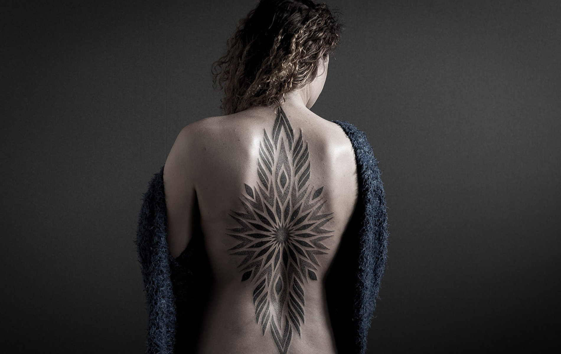 ornamental back tattoo by paradox