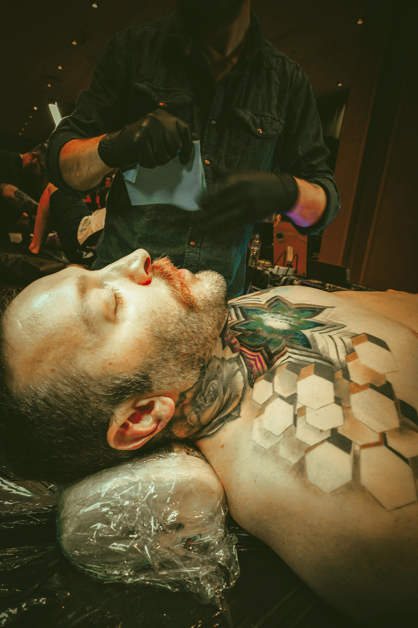 3d chest tattoo by Jesse Rix, photo copyright Adriana de Barros