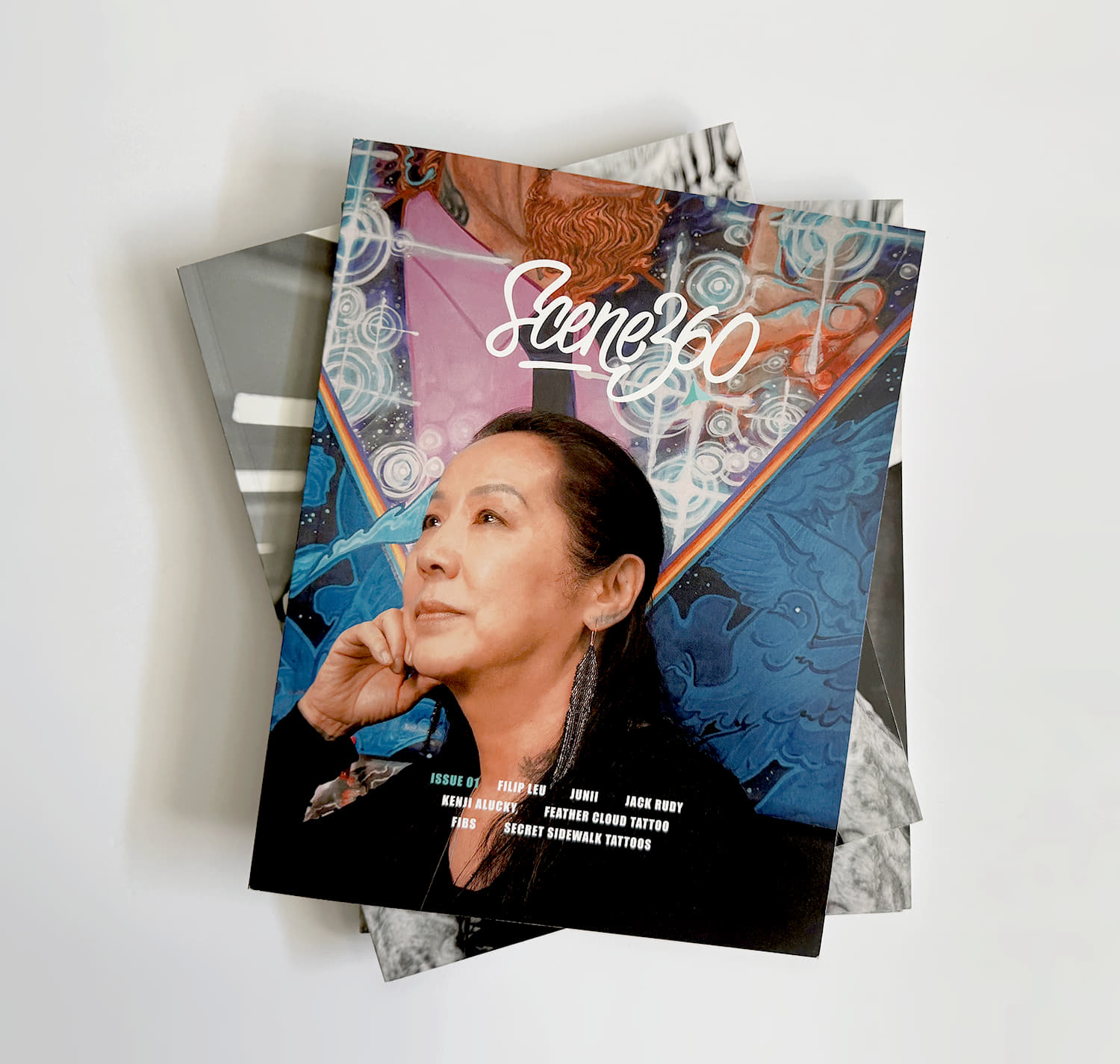 scene360 legendary tattoo print issue, junii on cover