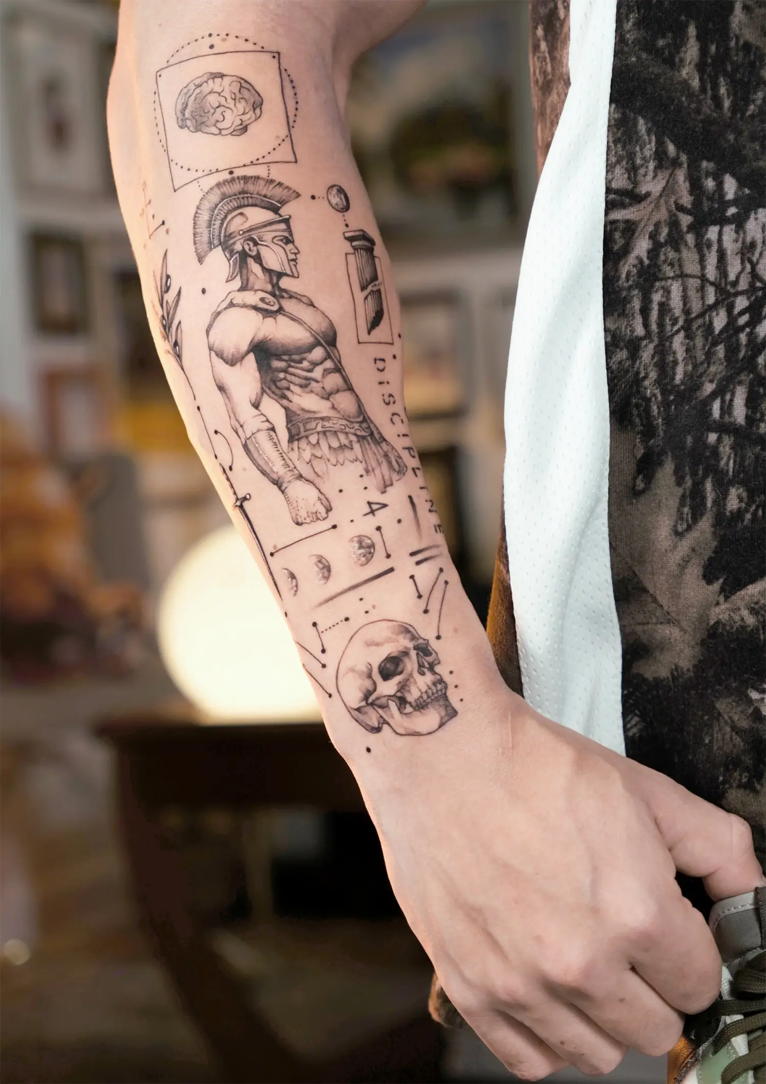 ancient greek soldier tattoo