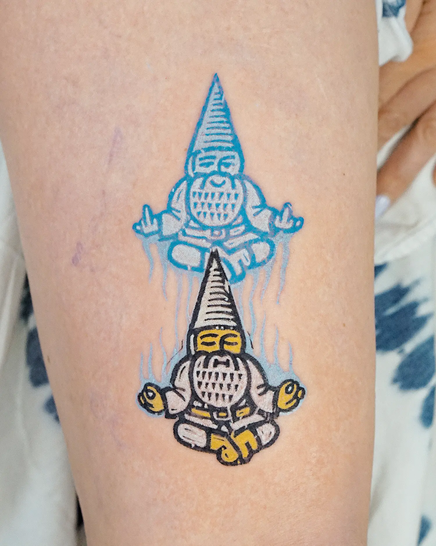 meditative gnome tattoo
