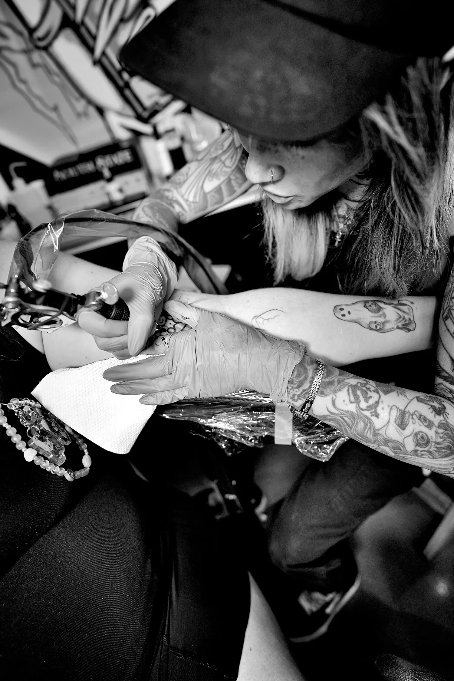 Viper Tattoo in Boston is operated by Leina Sioux, better known as Tattoo Cyborg, who has a passion for 80s, punk, and unconventional imagery