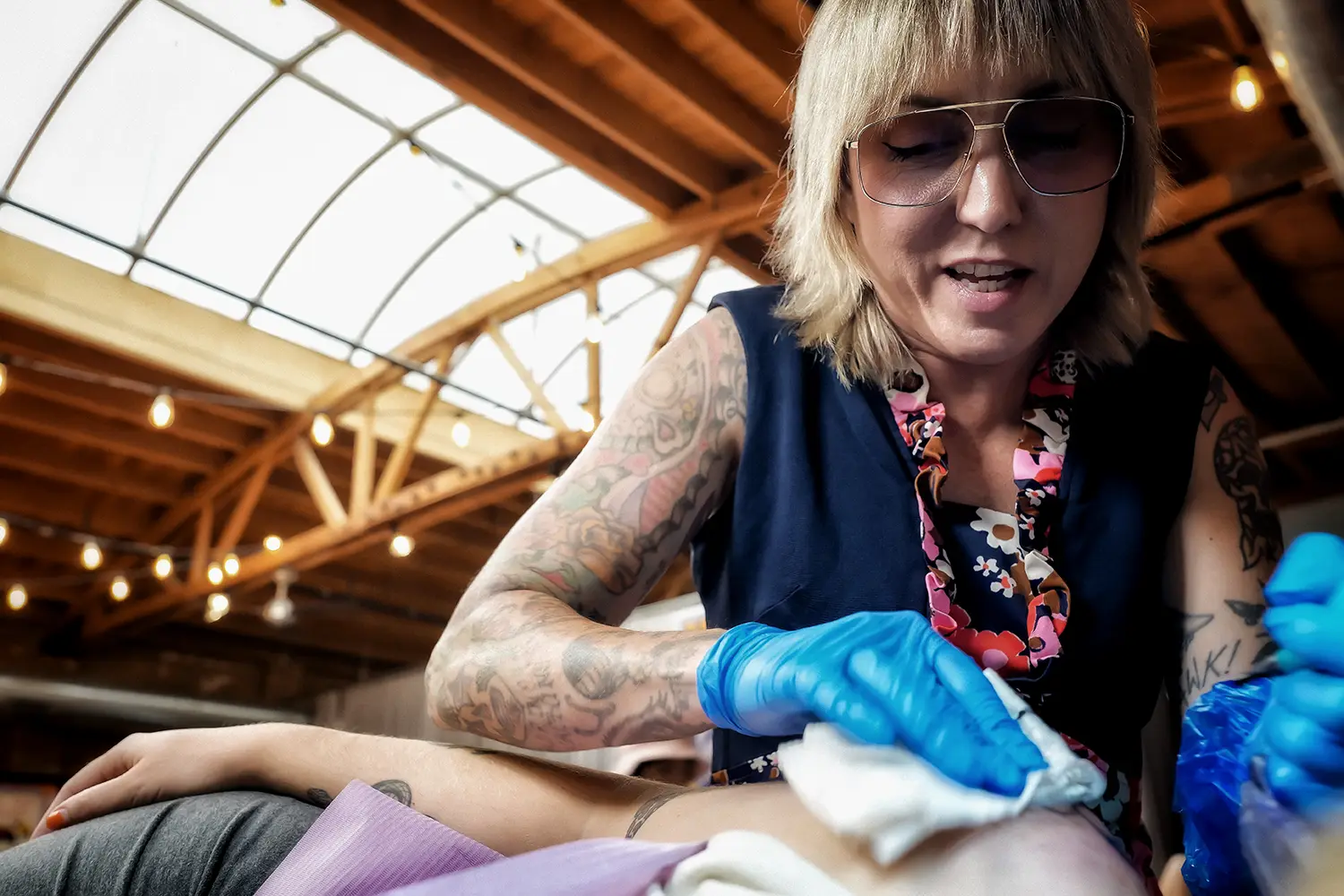Jessie Preston has been a tattooer for seventeen years and owns the Lombard Street Tattoo shop in Portland, oregon