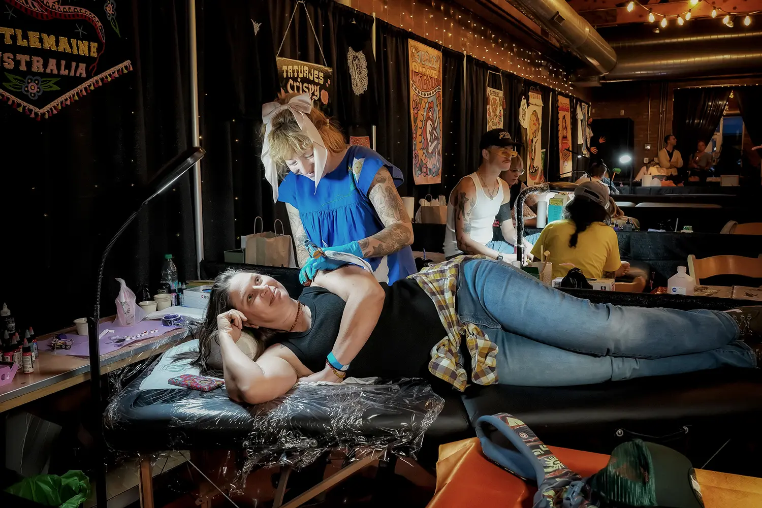 Leonie New traveled the greatest distance from abroad to attend the Tattoo Lady Fest. all the way from australia