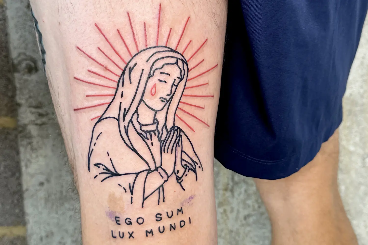 virgin mary tattoo by ego