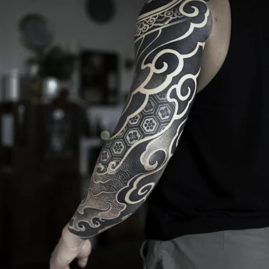 ornamental blackwork sleeve by undulmood
