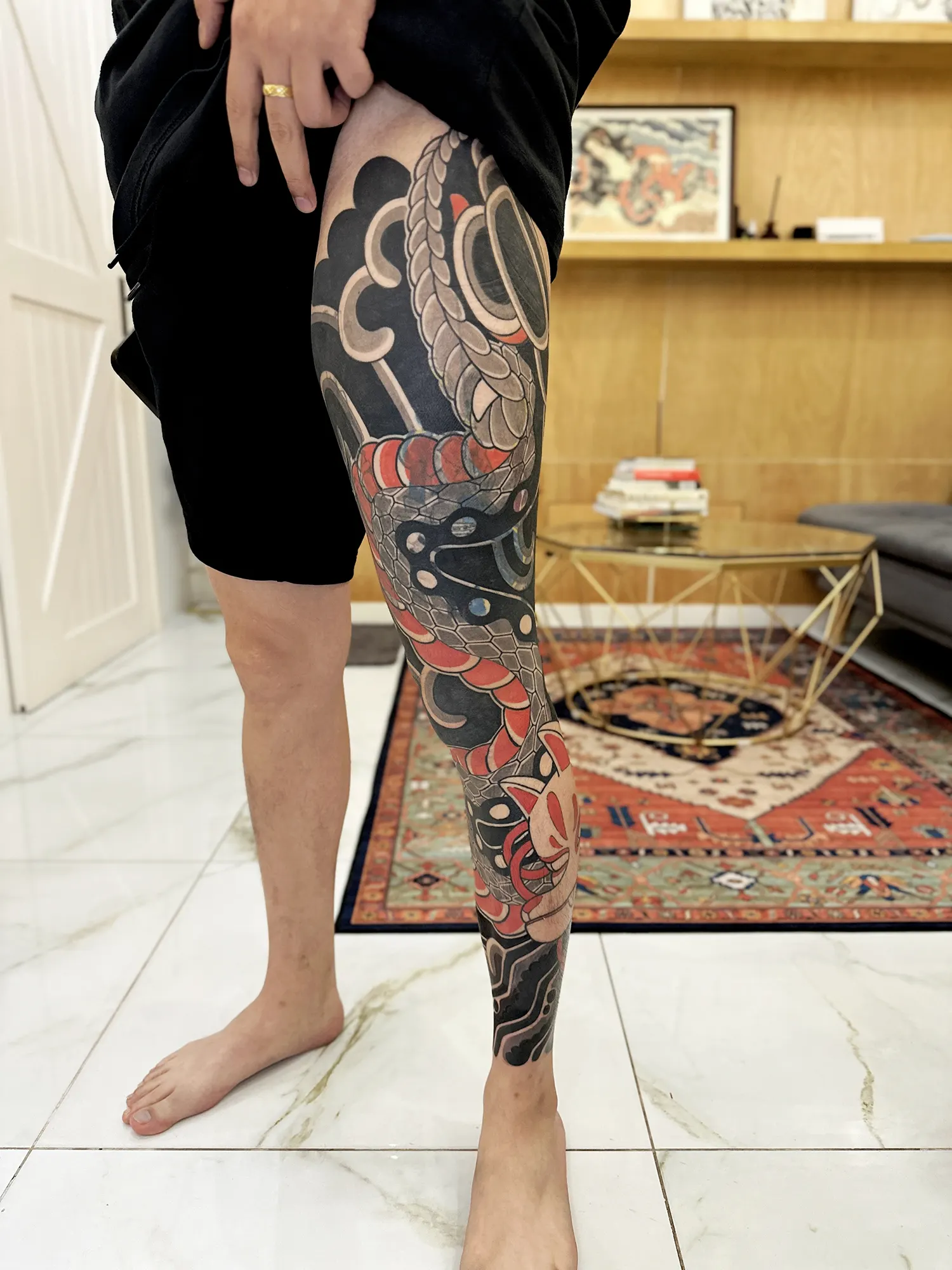 japanese style leg tattoo sleeve, The inherent challenges of a large cover up