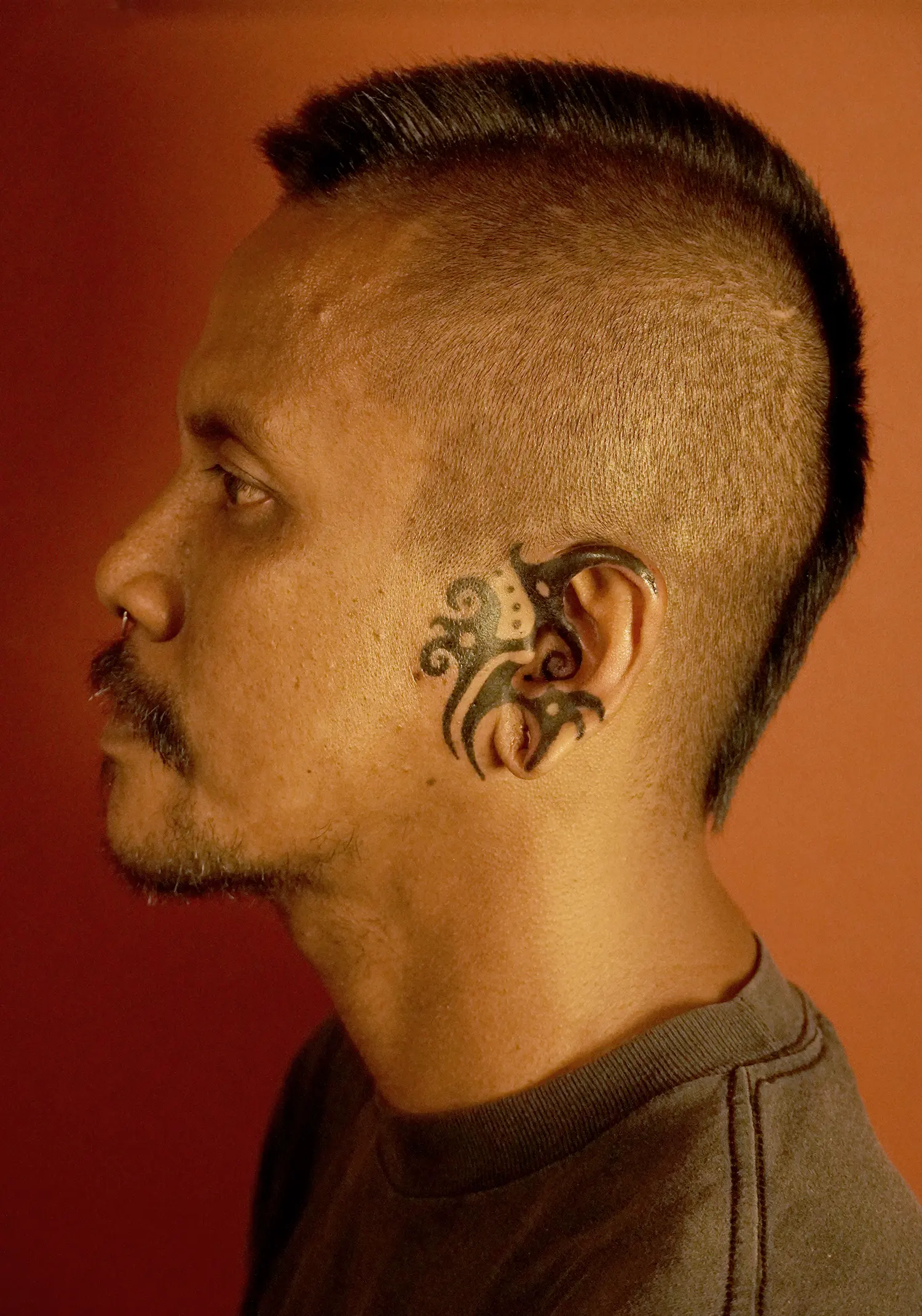 Poke Ahontas freehand Bornean tribal tattoo